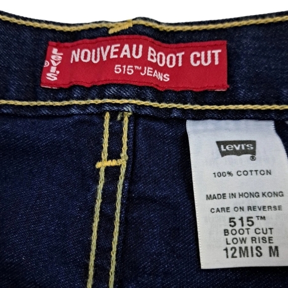 NWT Y2K 2002 Levi's Womens Sz 12 x 32" M Dark Pure Blue 515 Boot Cut Denim Jeans - Picture 11 of 13